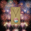 Red, white and blue necklace