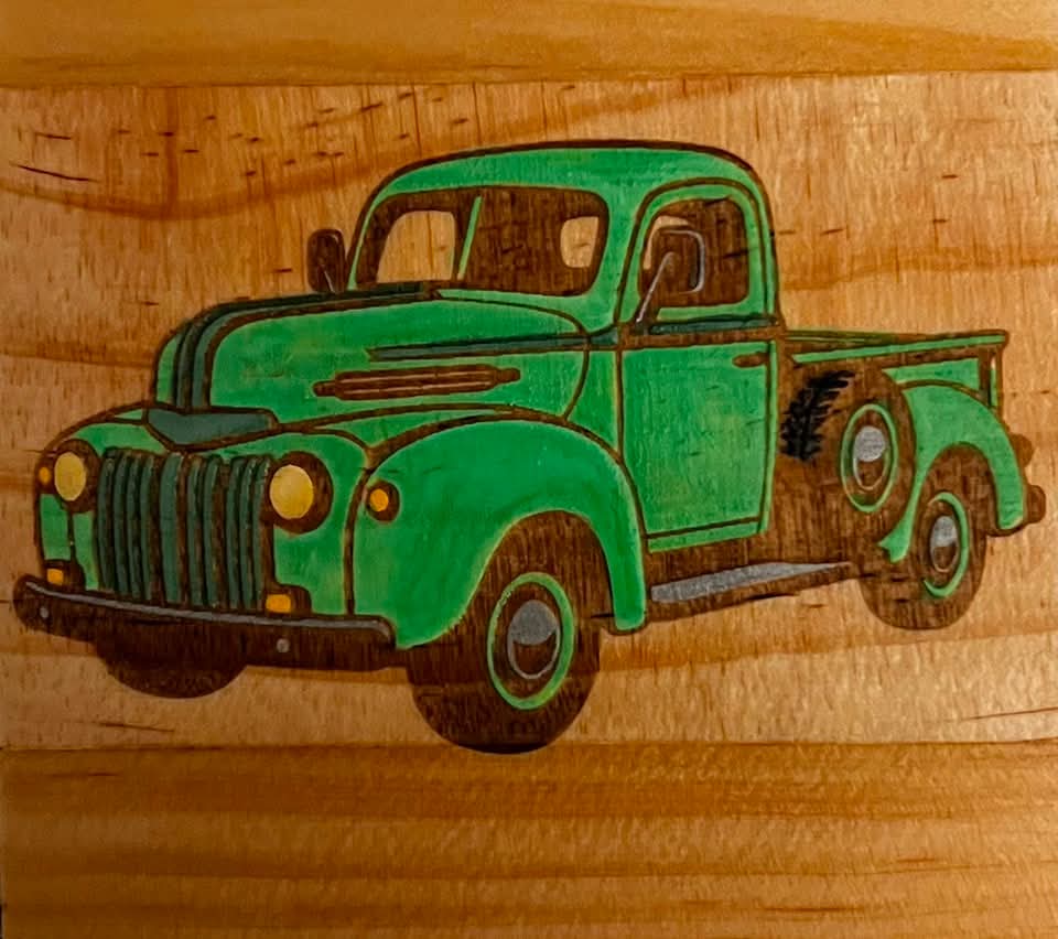 Laser Engraved 1946 Ford magnet