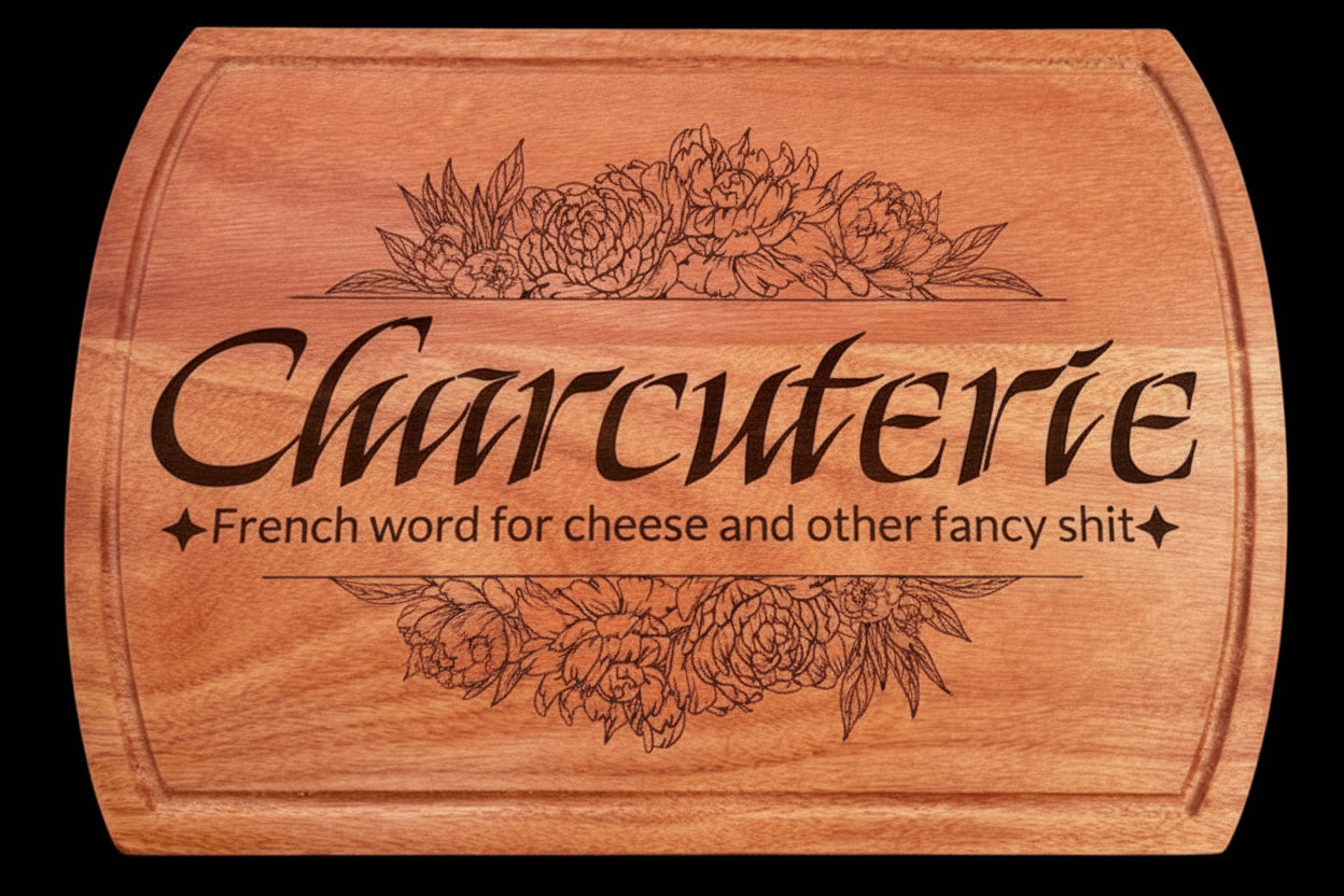 Laser engraved cuttingboard
