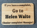 Laser engraved sign